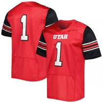 #1 U.Utes Under Armour Premier Limited Jersey Red Stitched American College Jerseys