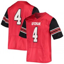 #4 U.Utes Under Armour Premiere Football Jersey Red Stitched American College Jerseys