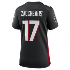 A.Falcons #17 Olamide Zaccheaus Black Game Jersey Stitched American Football Jerseys