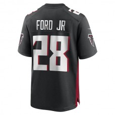 A.Falcons #28 Mike Ford Black Game Player Jersey Stitched American Football Jerseys