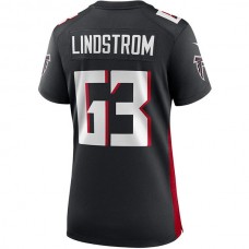 A.Falcons #63 Chris Lindstrom Black Game Jersey Stitched American Football Jerseys