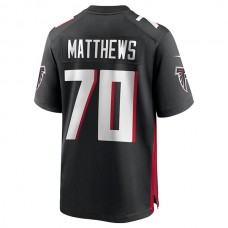 A.Falcons #70 Jake Matthews Black Game Jersey Stitched American Football Jerseys
