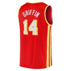 A.Hawks #14 AJ Griffin Fanatics Branded 2022 Draft First Round Pick Fast Break Replica Player Jersey Icon Edition Red Stitched American Basketball Jersey