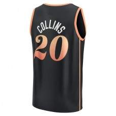 A.Hawks #20 John Collins Fanatics Branded 2022-23 Fastbreak Jersey City Edition Black Stitched American Basketball Jersey