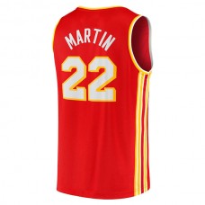 A.Hawks #22 Tyrese Martin Fanatics Branded 2021-22 Fast Break Replica Jersey Icon Edition Red Stitched American Basketball Jersey