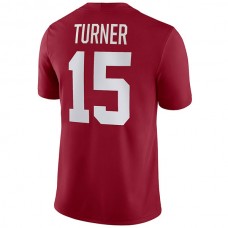 Alabama Crimson Tide #15 Dallas Turner NIL Replica Football Jersey Crimson Stitched American College Jerseys Football Jersey