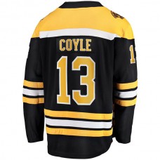 B.Bruins #13 Charlie Coyle Fanatics Branded Home Premier Breakaway Player Jersey Black Stitched American Hockey Jerseys