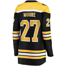 B.Bruins #27 John Moore Fanatics Branded Home Breakaway Player Jersey Black Stitched American Hockey Jerseys