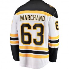 B.Bruins #63 Brad Marchand Fanatics Branded Away Premier Breakaway Player Jersey Stitched American Hockey Jerseys