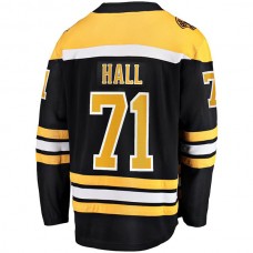 B.Bruins #71 Taylor Hall Fanatics Branded 2017-18 Home Breakaway Replica Jersey Black Stitched American Hockey Jerseys