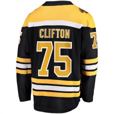 B.Bruins #75 Connor Clifton Fanatics Branded Replica Player Jersey Black Stitched American Hockey Jerseys