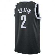 B.Nets #2 Blake Griffin 2020-21 Swingman Jersey Black Icon Edition Stitched American Basketball Jersey