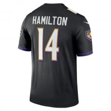 B.Ravens #14 Kyle Hamilton Black Legend Jersey Stitched American Football Jerseys