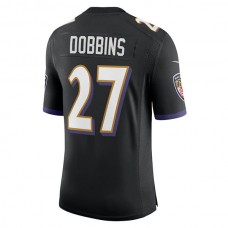 B.Ravens #27 J.K. Dobbins Black Vapor Limited Jersey Stitched American Football Jerseys