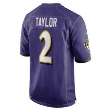 B.Ravens #2 Tyrod Taylor Team Color Game Jersey Stitched American Football Jerseys