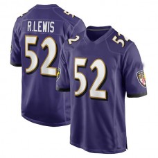 B.Ravens #52 Ray Lewis Purple Retired Player Game Jersey Stitched American Football Jerseys