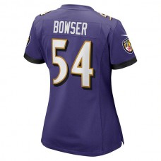 B.Ravens #54 Tyus Bowser Purple Game Jersey Stitched American Football Jerseys