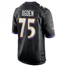 B.Ravens #75 Jonathan Ogden Black Retired Player Jersey Stitched American Football Jerseys
