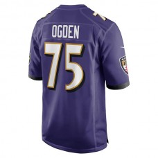 B.Ravens #75 Jonathan Ogden Purple Retired Player Game Jersey Stitched American Football Jerseys