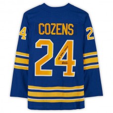 B.Sabres #24 Dylan Cozens Fanatics Authentic Autographed Royal Adidas Authentic Jersey with Debut 1-14-21 Inscription Stitched American Hockey Jerseys