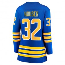 B.Sabres #32 Michael Houser Fanatics Branded Home Breakaway Jersey Royal Stitched American Hockey Jerseys