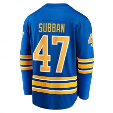 B.Sabres #47 Malcolm Subban Fanatics Branded Home Breakaway Player Jersey Royal Stitched American Hockey Jerseys