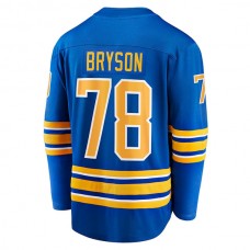 B.Sabres #78 Jacob Bryson Fanatics Branded Home Breakaway Player Jersey Royal Stitched American Hockey Jerseys