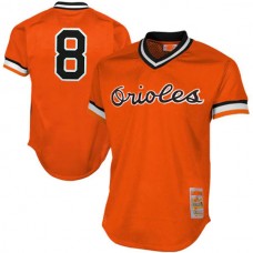 Baltimore Orioles #8 Cal Ripken Jr Mitchell & Ness Orange 1988 Authentic Cooperstown Collection Mesh Batting Practice Jersey Baseball Jerseys