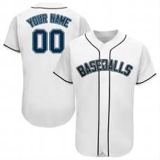 Baseball Jerseys Custom Seattle Mariners Stitched Personalized Button Down Baseball T Shirt
