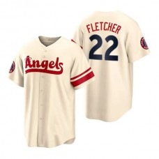Baseball Jerseys Los Angeles Angels #22 David Fletcher Cream Stitched 2022 City Connect Jersey Men Youth Women