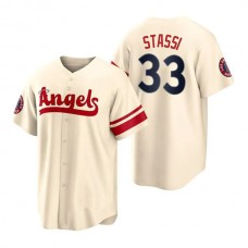 Baseball Jerseys Los Angeles Angels #33 Max Stassi Cream Stitched City Connect Jersey