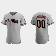 Baseball Mens Custom A.Diamondback Stitched Gray 2022 Road Jersey