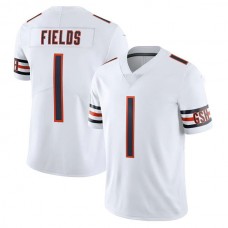 C.Bears #1 Justin Fields White Vapor Limited Jersey Stitched American Football Jerseys