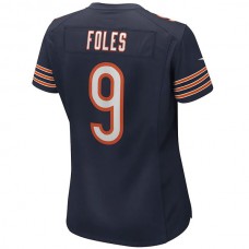 C.Bears #9 Nick Foles Navy Game Jersey Stitched American Football Jerseys