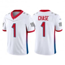 C.Bengals #1 Ja'Marr Chase 2022 White Pro Bowl Stitched Jersey American Football Jerseys