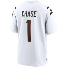 C.Bengals #1 Ja'Marr Chase White Game Jersey Stitched American Football Jerseys