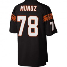 C.Bengals #78 Anthony Munoz Mitchell & Ness Black Legacy Replica Jersey Stitched American Football Jerseys