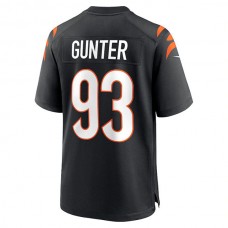C.Bengals #93 Jeffrey Gunter Black Game Player Jersey Stitched American Football Jerseys