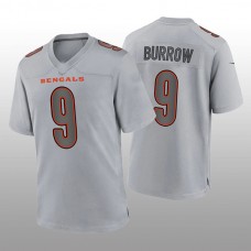 C.Bengals #9 Joe Burrow Gray Atmosphere Game Jersey Stitched American Football Jerseys