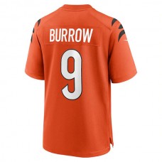 C.Bengals #9 Joe Burrow Orange Alternate Game Jersey Stitched American Football Jerseys