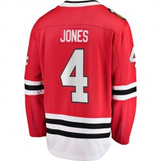 C.Blackhawks #4 Seth Jones Fanatics Fanatics Branded Home Breakaway Player Jersey Red Stitched American Hockey Jerseys