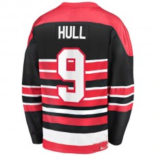 C.Blackhawks #9 Bobby Hull Fanatics Branded Premier Breakaway Retired Player Jersey Red Stitched American Hockey Jerseys