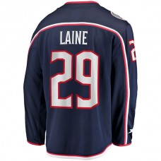 C.Blue Jackets #29 Patrik Laine Fanatics Branded Home Breakaway Jersey Navy Stitched American Hockey Jerseys