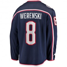 C.Blue Jackets #8 Zach Werenski Fanatics Branded Home Premier Breakaway Player Jersey Navy Stitched American Hockey Jerseys
