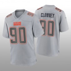 C.Browns #90 Jadeveon Clowney Gray Atmosphere Game Jersey Stitched American Football Jerseys