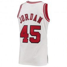C.Bulls #45 Michael Jordan Mitchell & Ness 1994-95 Hardwood Classics Authentic Player Jersey White Stitched American Basketball Jersey