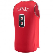 C.Bulls #8 Zach LaVine Fanatics Branded Fast Break Replica Jersey Red Icon Edition Stitched American Basketball Jersey