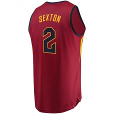 C.Cavaliers #2 Collin Sexton Fanatics Branded Replica Fast Break Jersey Wine Icon Edition Stitched American Basketball Jersey