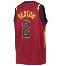 C.Cavaliers #2 Collin Sexton Team Swingman Jersey Icon Edition Wine Stitched American Basketball Jersey