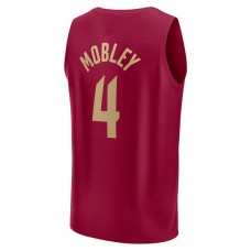 C.Cavaliers #4 Evan Mobley Fanatics Branded 2022-23 Fast Break Replica Jersey Wine Icon Edition Stitched American Basketball Jersey